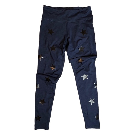 Jessica Simpson Navy Blue and Black Star Leggings that Glitter Women’s Medium - Picture 13 of 16